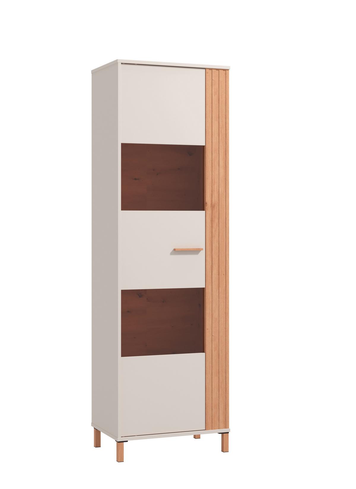 Vitrin Belfort - tölgyfa színű, Modern, faalapú anyag (59,5/192,5/40cm)