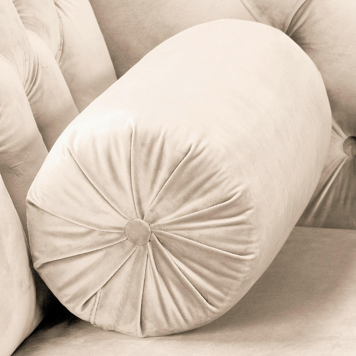 Récamiere Pako Creme B: 185cm - Creme/Braun, Design, Textil (185/93/75cm) - Livetastic