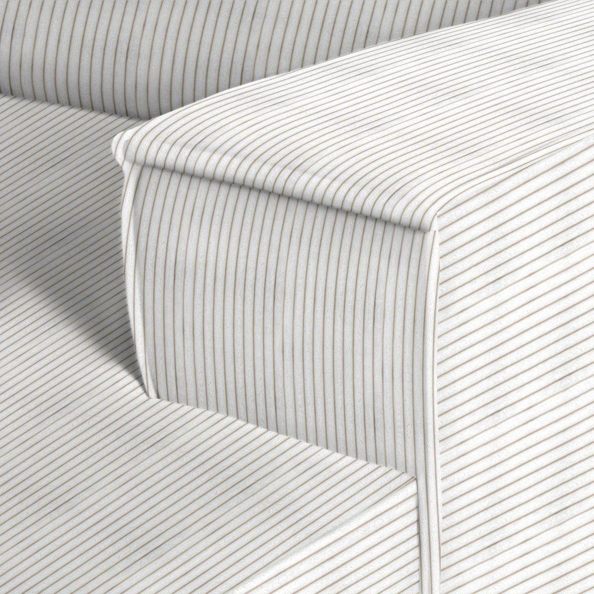 Rohová sedačka LOFT, pravá, béžový manšestr - černá/světle zelená, Moderní, textil/plast (265/75/172cm) - Mömax