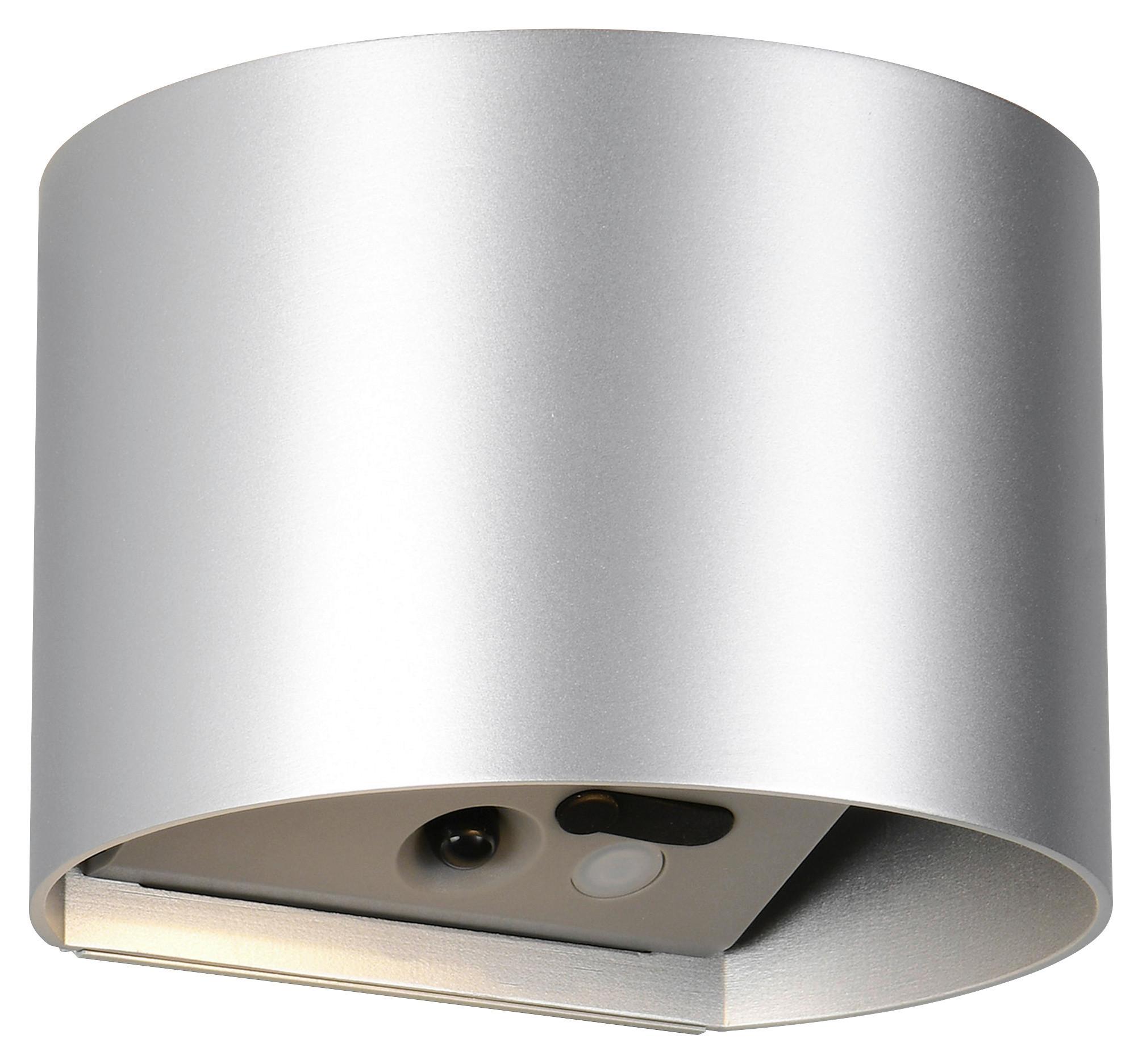 Led-wandleuchte Roswitha - Silberfarben, MODERN, Kunststoff (13,9/11,8/10cm) - Luca Bessoni