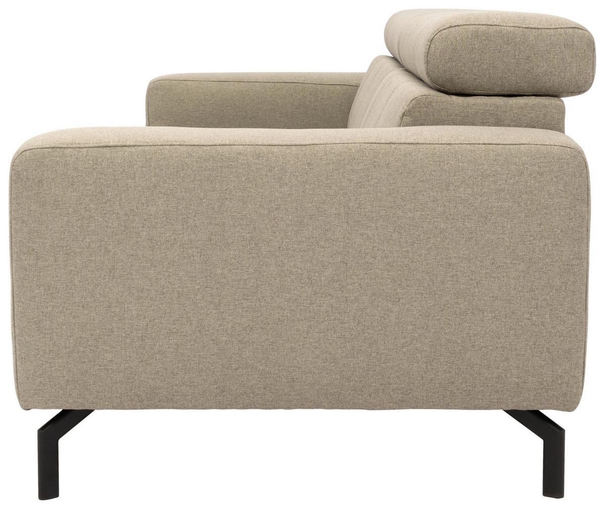 3-sitzer-sofa Cunelli Schlammfarben Webstoff - Schlammfarben/Schwarz, Design, Textil (238/79/104cm) - MID.YOU