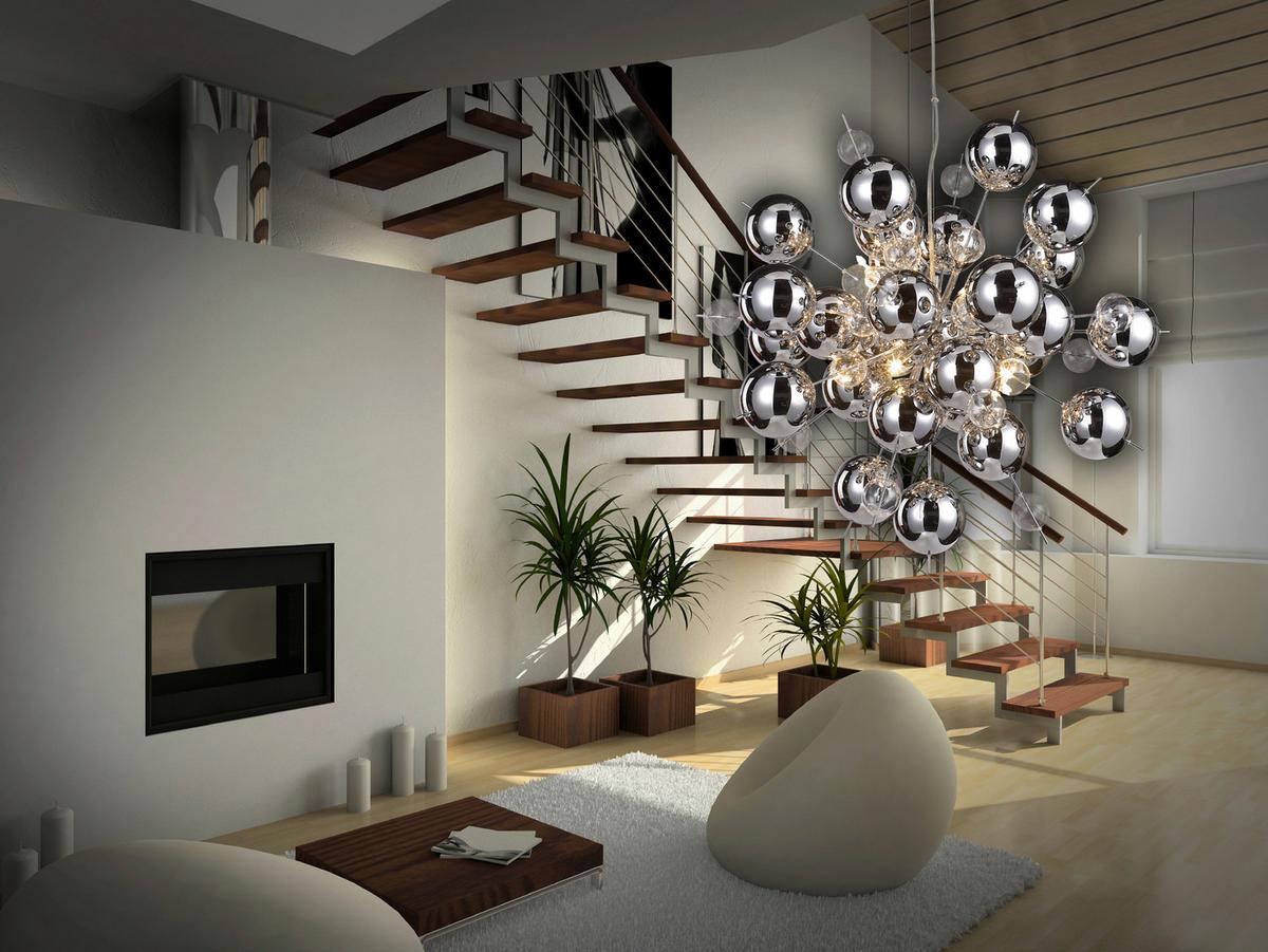 Hängeleuchten Explosion H: 150 Cm 10-Flammig - Klar/Chromfarben, Design, Glas/Metall (65/150cm) - Näve