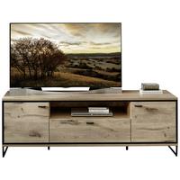 TV-Element Ruben - Eichefarben/Schwarz, KONVENTIONELL, Holzwerkstoff (180/61/49cm) - Livetastic