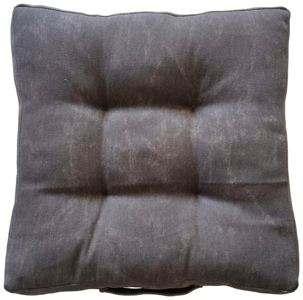 Sitzkissen Elsa - Anthrazit, MODERN, Textil (40/40/7cm) - Luca Bessoni