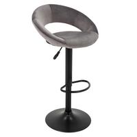 BAROVÁ ŽIDLE WALKER - šedá/černá, Moderní, kov/textil (56/82-103/50cm) - Mömax