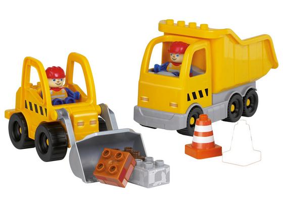 Bausteine Unico Plus Baufahrzeuge - Gelb/Orange, Kunststoff - Unico Plus Bausteine Unico Plus Baufahrzeuge - Gelb/Orange, Kunststoff - Unico Plus