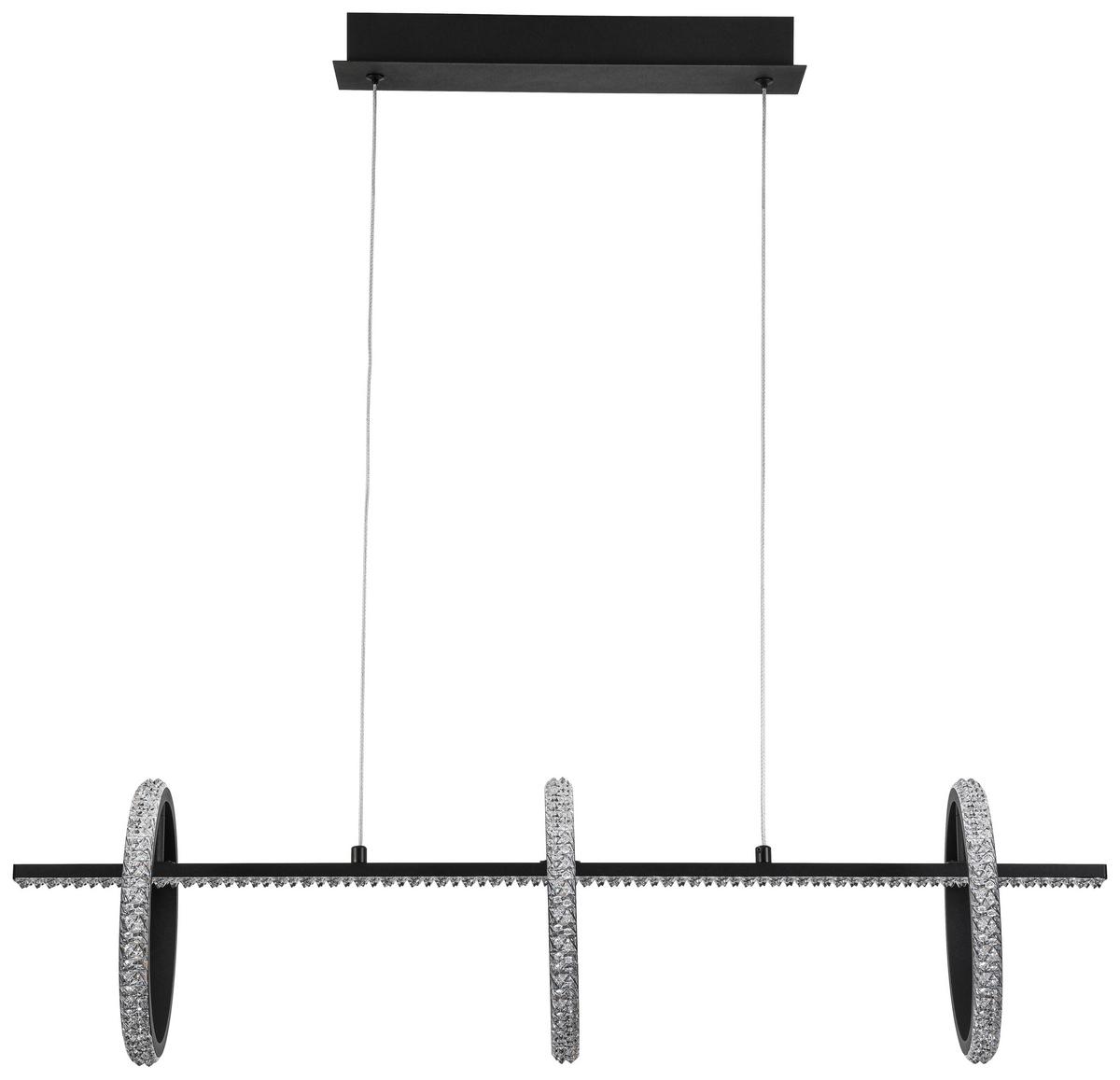 ZÁVESNÉ LED SVIETIDLO ULO - čierna, Modern, kov/plast (80/20/120cm) - Modern Living