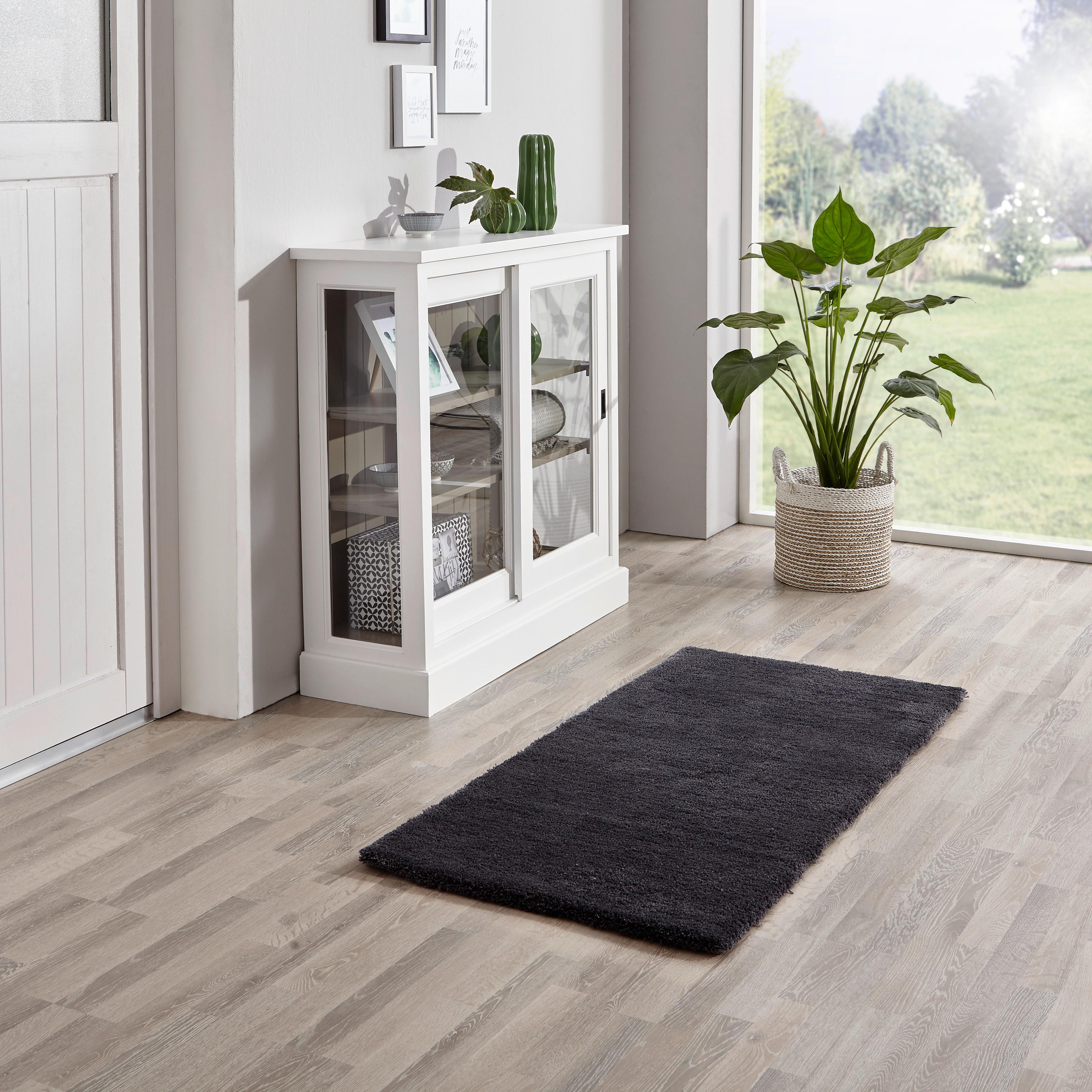 Hochflorteppich Relaxx Dunkelgrau 70x140 Cm - Dunkelgrau, Basics, Textil (70/140cm) - Esprit