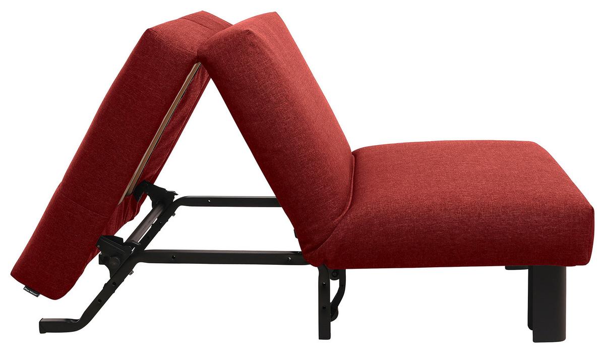 Schlafsessel Columbus Rot inkl. Zierkissen - Rot/Schwarz, Design, Textil (85/85/100cm) - Max Winzer