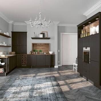 Einbauküche Ip7810 Frei Planbar Landhausstil - Eichefarben/Anthrazit, MODERN, Holzwerkstoff - Impuls