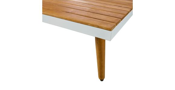 Loungegarnitur 3 -Teilig. Madeira aus Stahl/Holz mit Kissen - Dunkelgrau/Weiß, MODERN, Holz/Textil (90/30/70cm) - Beldano