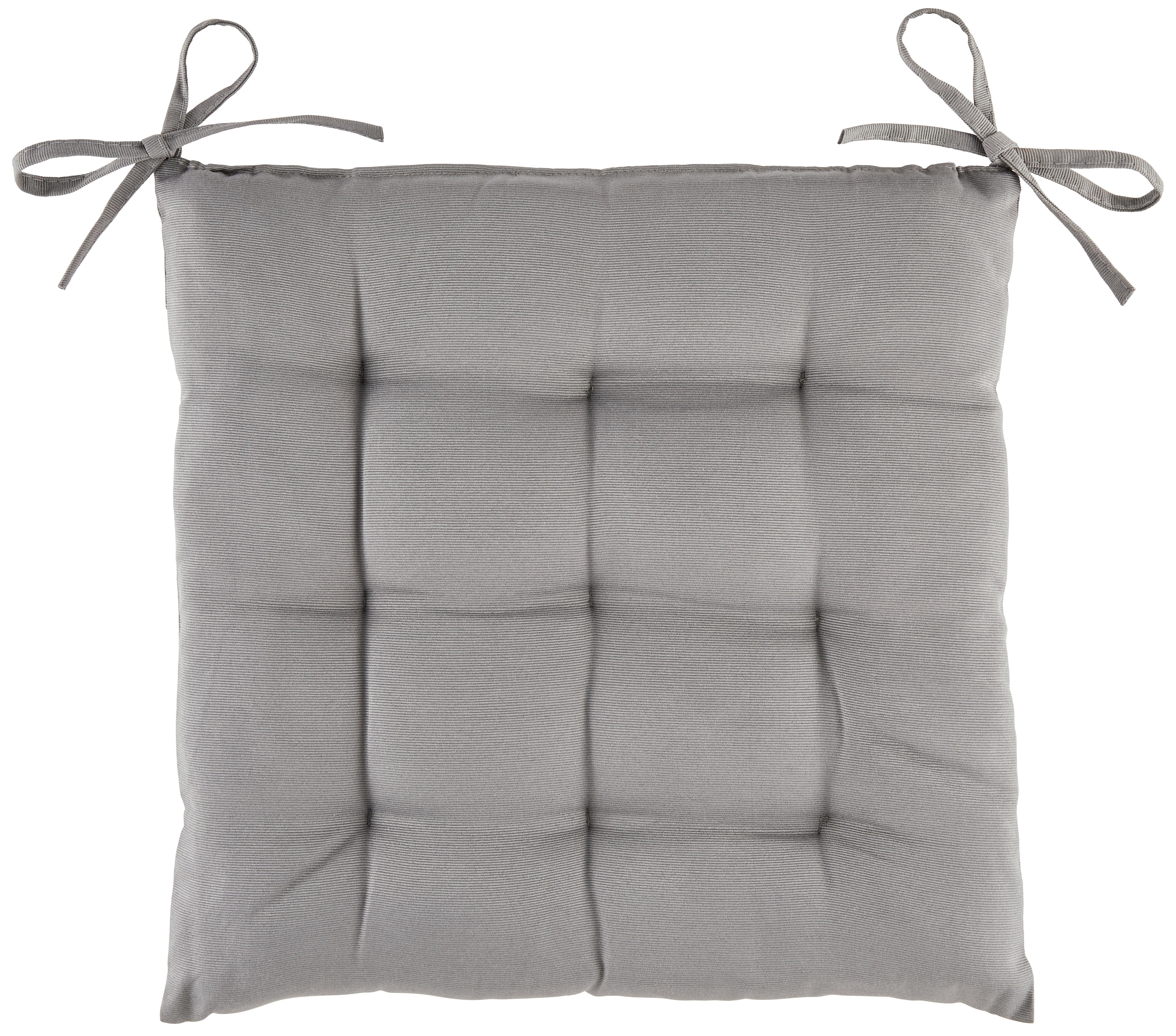 Sitzkissen Jolanda 40x40x5 Cm Grau - Grau, MODERN, Textil (40/40/5cm) - Luca Bessoni