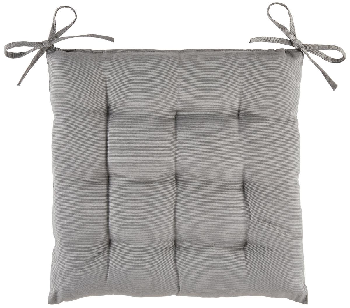 Sitzkissen Jolanda 40x40x5 Cm Grau - Grau, MODERN, Textil (40/40/5cm) - Luca Bessoni