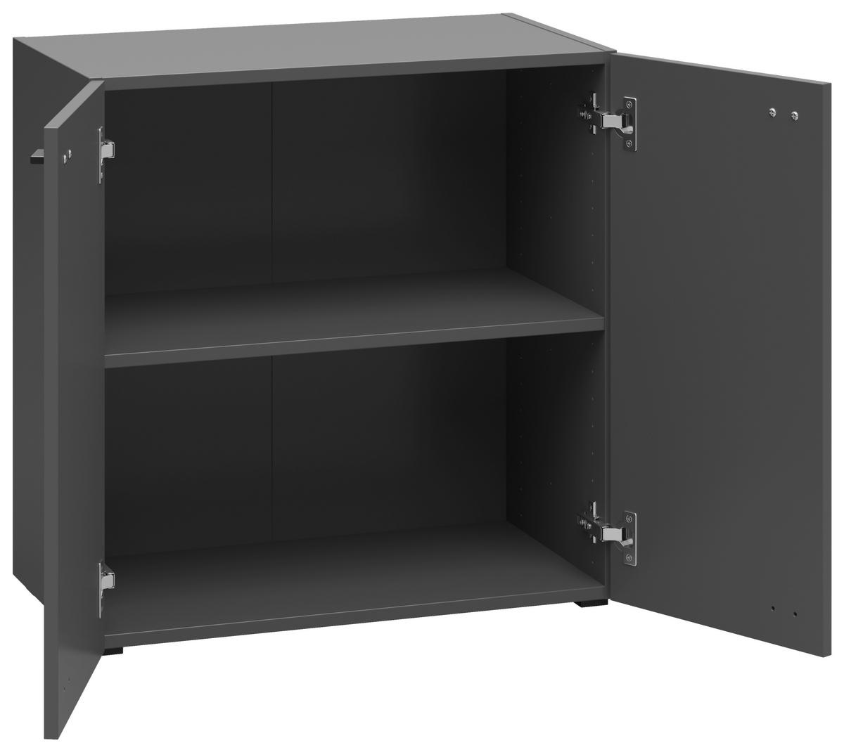 Stapelprogramm Sixty-Four - Eichefarben/Anthrazit, Trend, Holzwerkstoff (320/192/35cm)