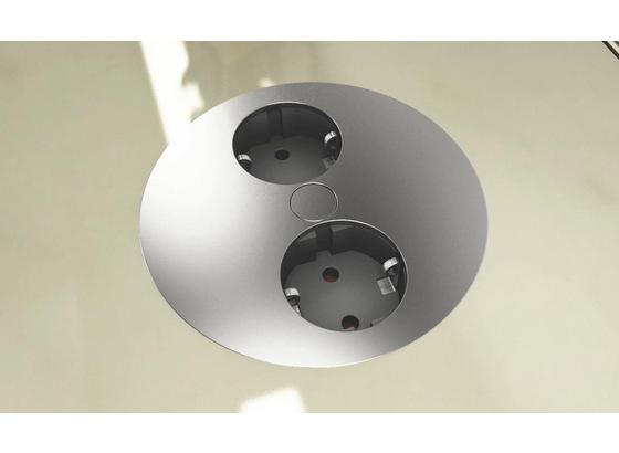 Steckdosenelement Twist - Edelstahlfarben, Kunststoff/Metall (10,5/4cm) Steckdosenelement Twist - Edelstahlfarben, Kunststoff/Metall (10,5/4cm)