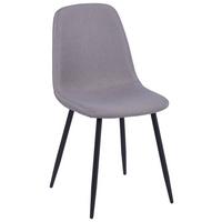 Vierfußstuhl Mona Leinenoptik Grau - Schwarz/Grau, MODERN, Holz/Textil (44/87/56cm)