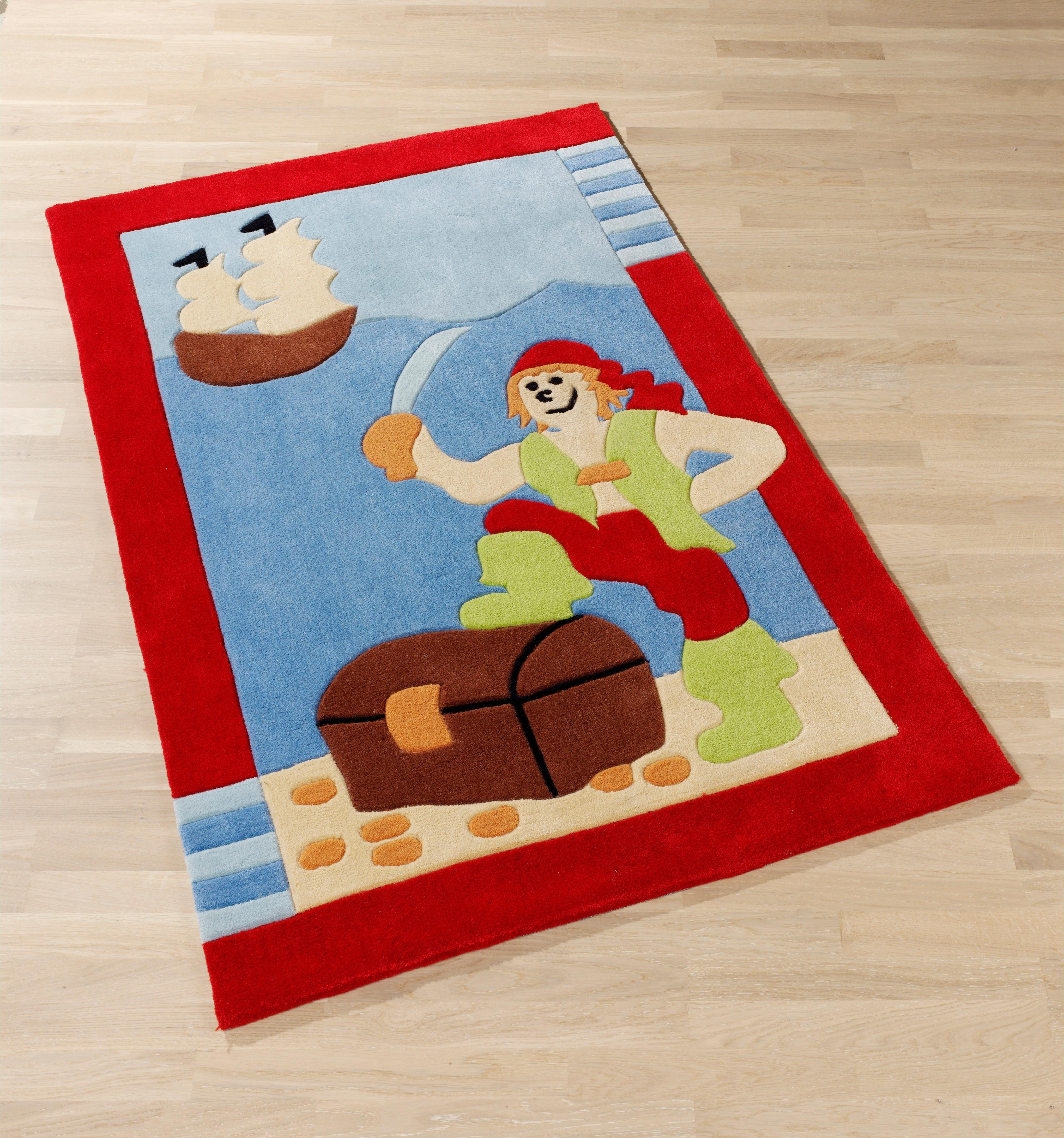 Kinderteppich Bc-1364-01 - Blau/Rot, Trend, Textil (80/150cm)