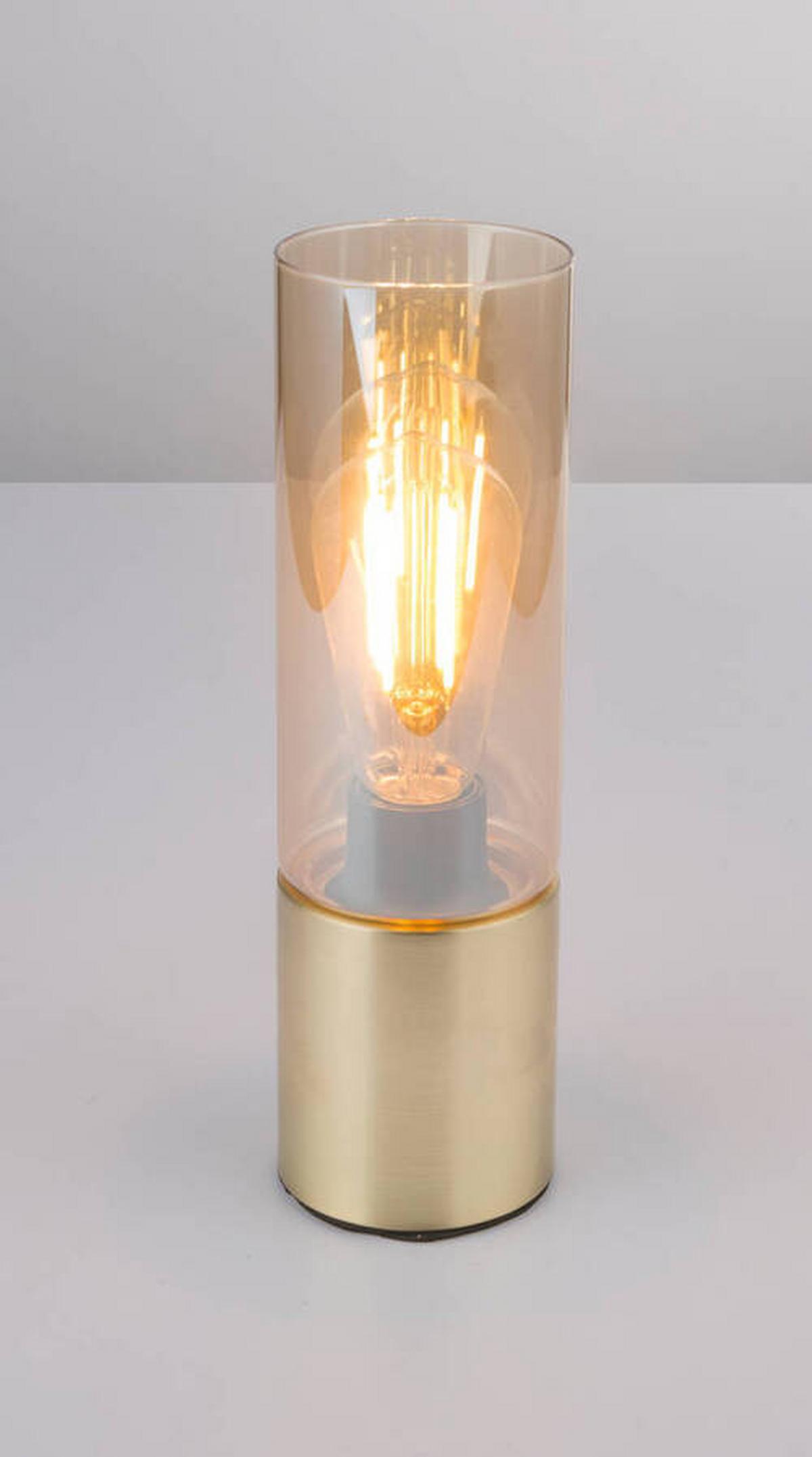 Tischlampe Annika Messingfarben Touchsystem - Messingfarben, Basics, Glas/Metall (9/30cm) - Globo
