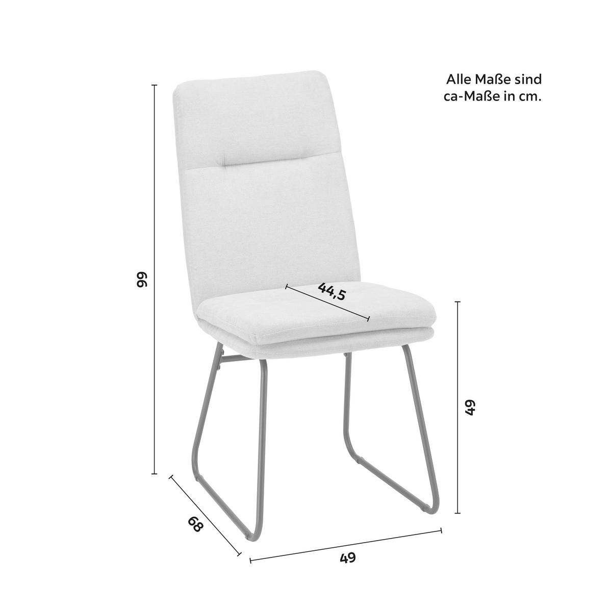 Sada židlí LEO šedá - šedá/černá, Moderní, kov/textil (49/99/68cm) - Bessagi Home