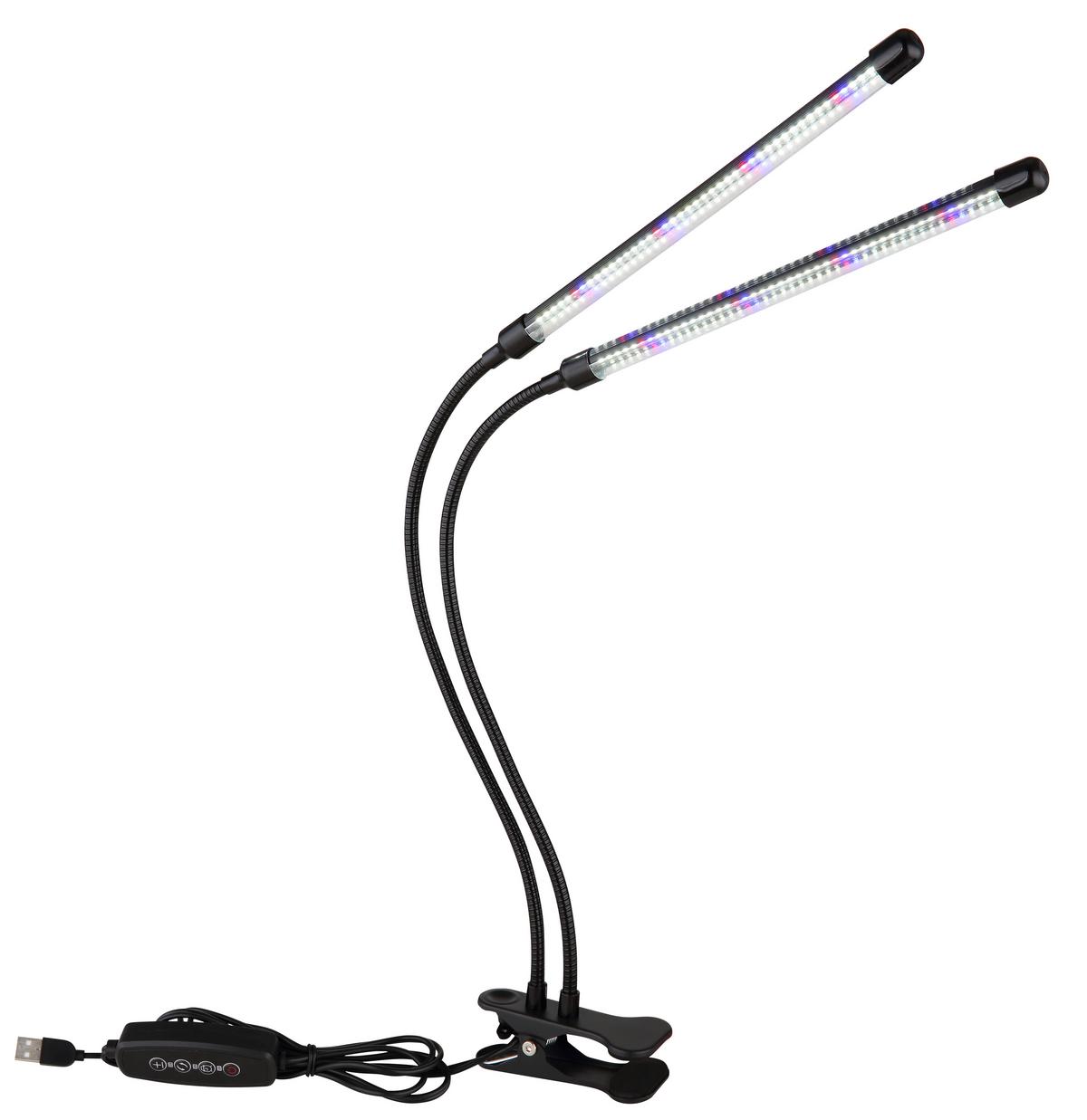 Led-klemmleuchte 28053 - Transparent/Schwarz, KONVENTIONELL, Kunststoff/Metall (45/41/47cm) - Globo