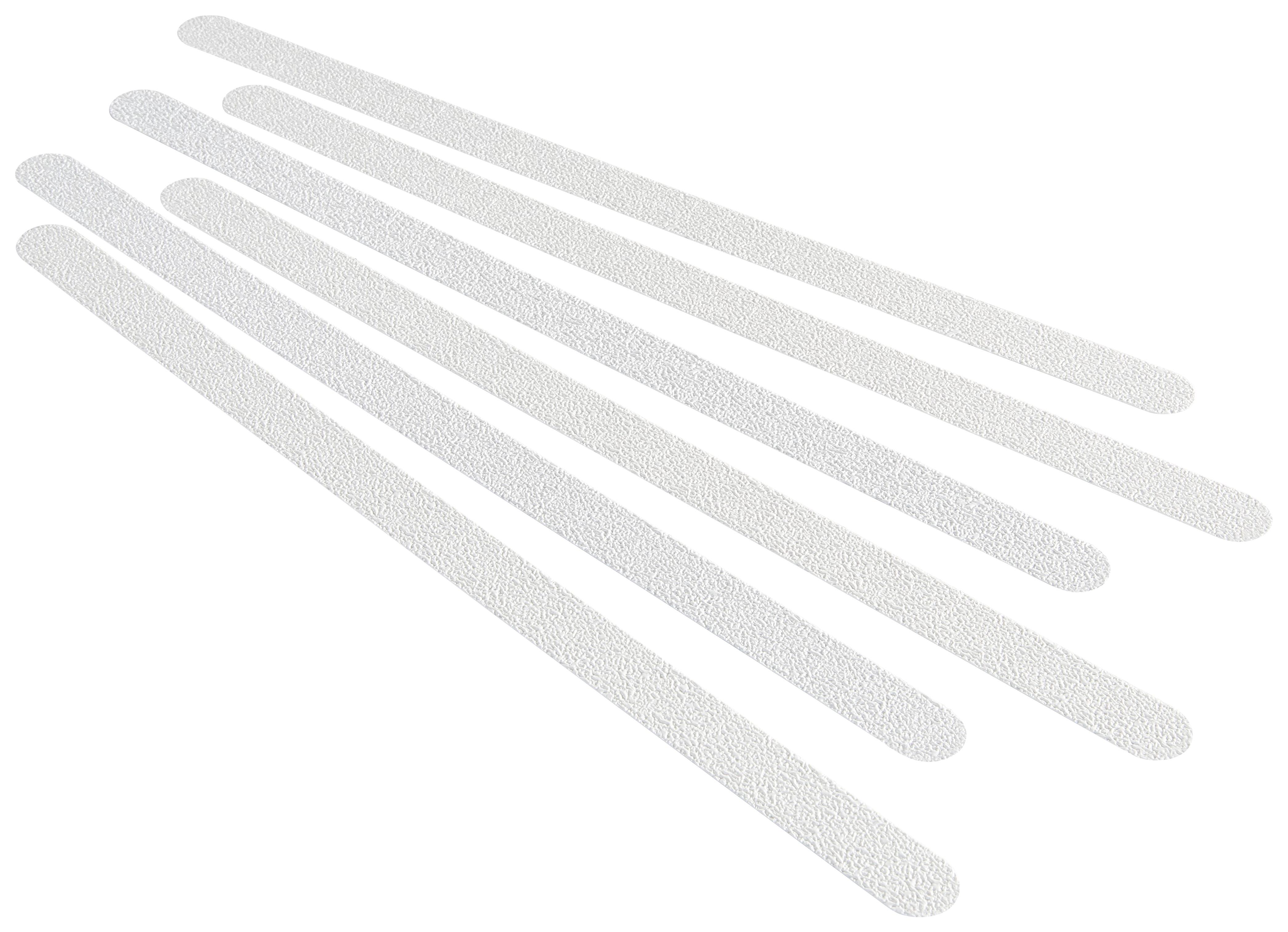 Antirutsch-Streifen Lucky Dusche 6 Stk. - Weiß, KONVENTIONELL, Kunststoff (2/38cm) - Ondega