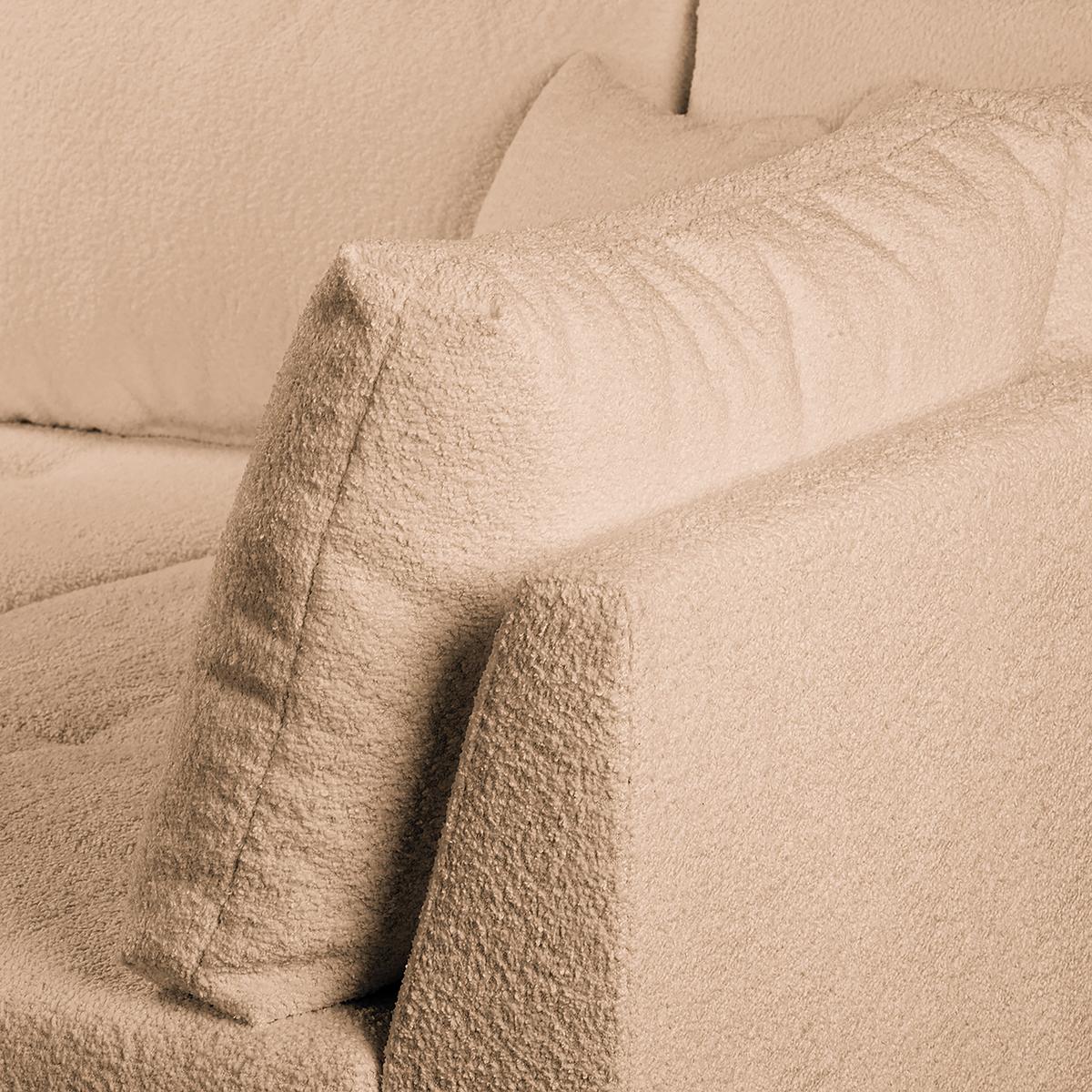 Ecksofa Ariella Beige S: 231x161 cm - Beige/Naturfarben, Design, Textil (231/161cm) - Livetastic