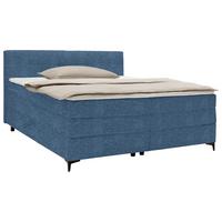 Boxspringová posteľ BARI 160/200, modrá - modrá/čierna, Konventionell, kov/textil (160/200cm) - Mömax