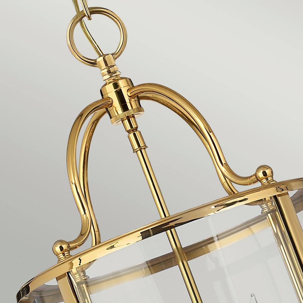 Hängeleuchte Gentry H: 61 cm 4-Flammig - Messingfarben, Natur, Glas/Metall (29.7/61cm) - Elstead Lighting