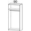 Drehtürenschrank Freising 91 cm Eiche/Weiß - Eichefarben/Weiß, MODERN, Holzwerkstoff (91/197/54cm) Drehtürenschrank Freising 91 cm Eiche/Weiß - Eichefarben/Weiß, MODERN, Holzwerkstoff (91/197/54cm)