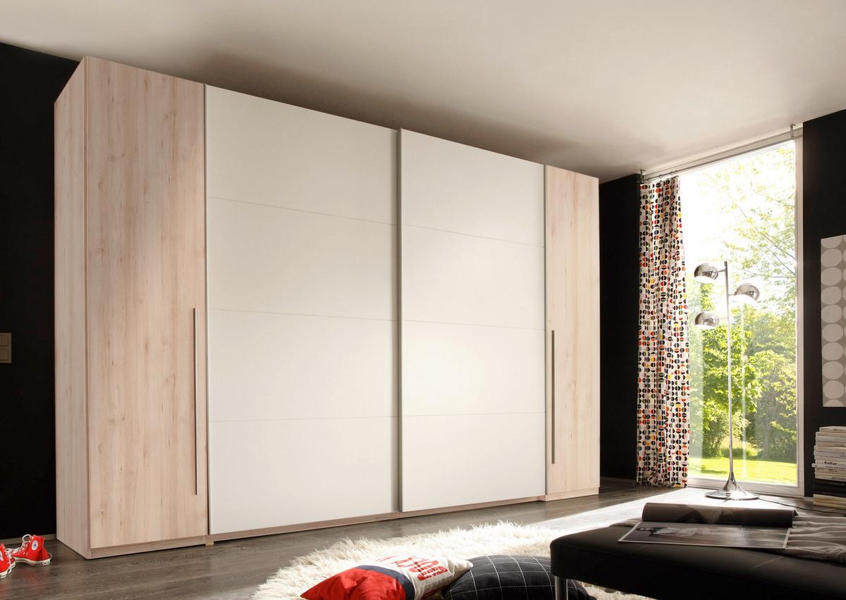 Tolóajtós Szekrény Match 2 315/225 Cm - bükkszínű/fehér, Design (315/225/61cm) - MID.YOU