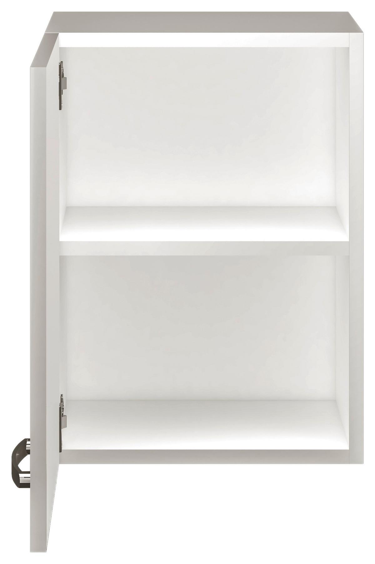 Küchenoberschrank Alba B: 40 Cm Weiß 1 Drehtür - Weiß Hochglanz/Weiß, MODERN, Holzwerkstoff (40/54,8/32cm)