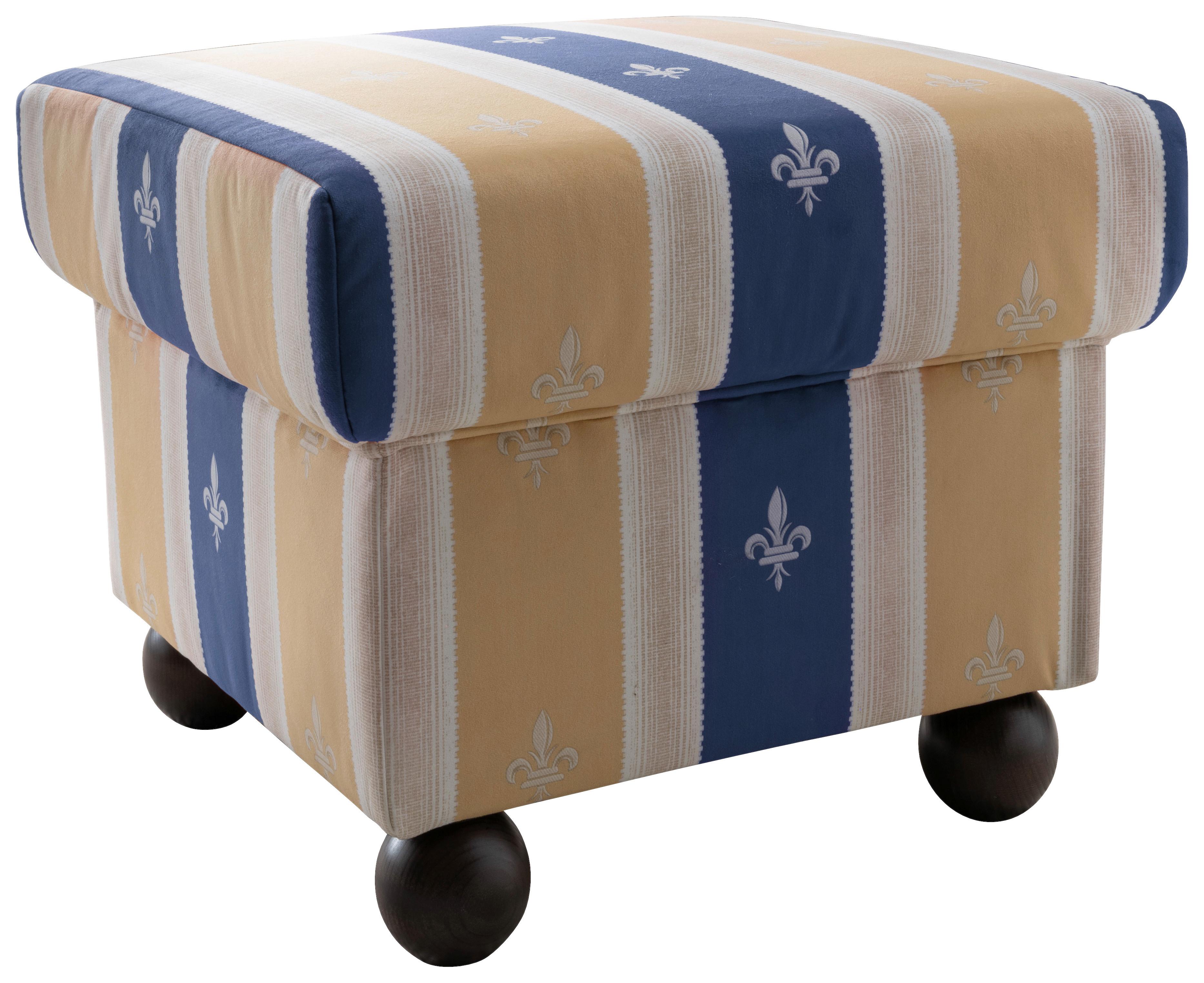 Hocker Torello Blau B: 56 cm - Wengefarben/Blau, KONVENTIONELL, Textil (56/46/56cm) - Livetastic