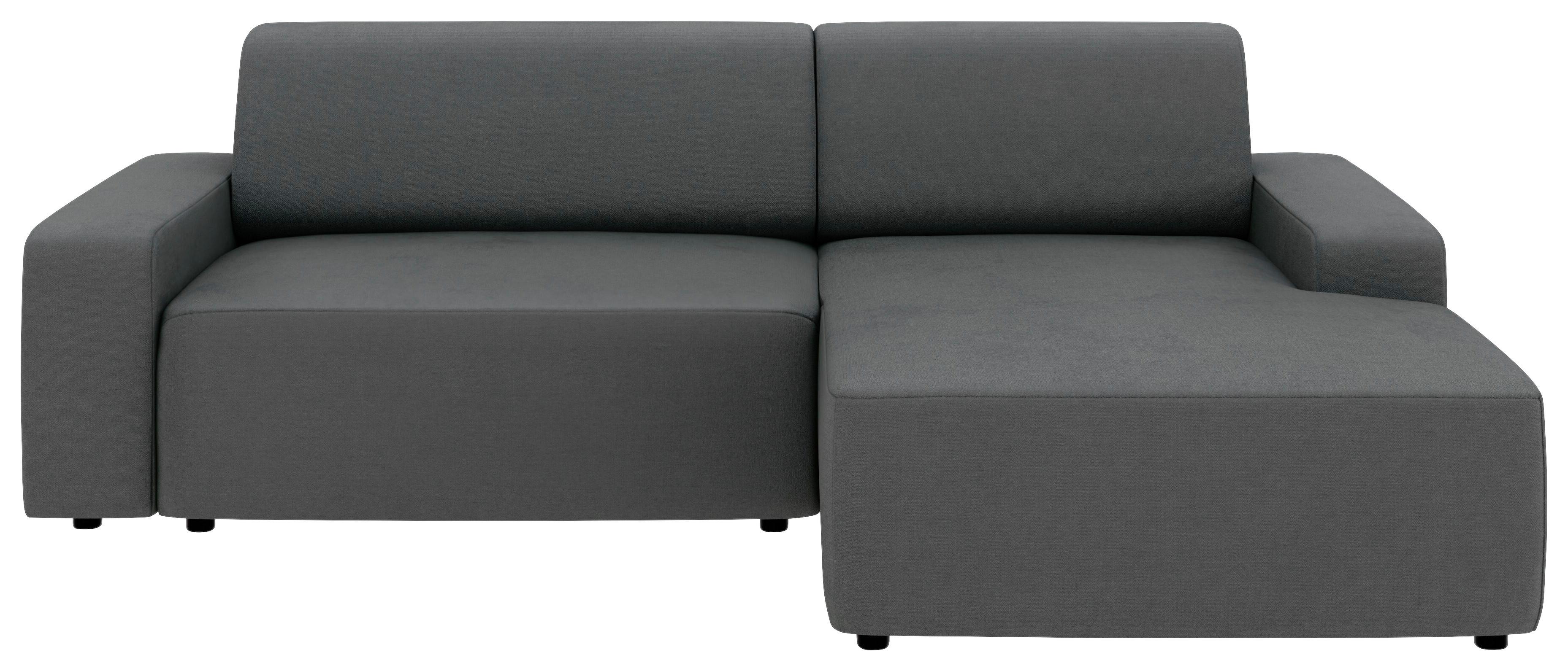Ecksofa Wien Anthrazit S: 246x162 - Anthrazit/Schwarz, MODERN, Textil (246/162cm) - Trendmanufaktur