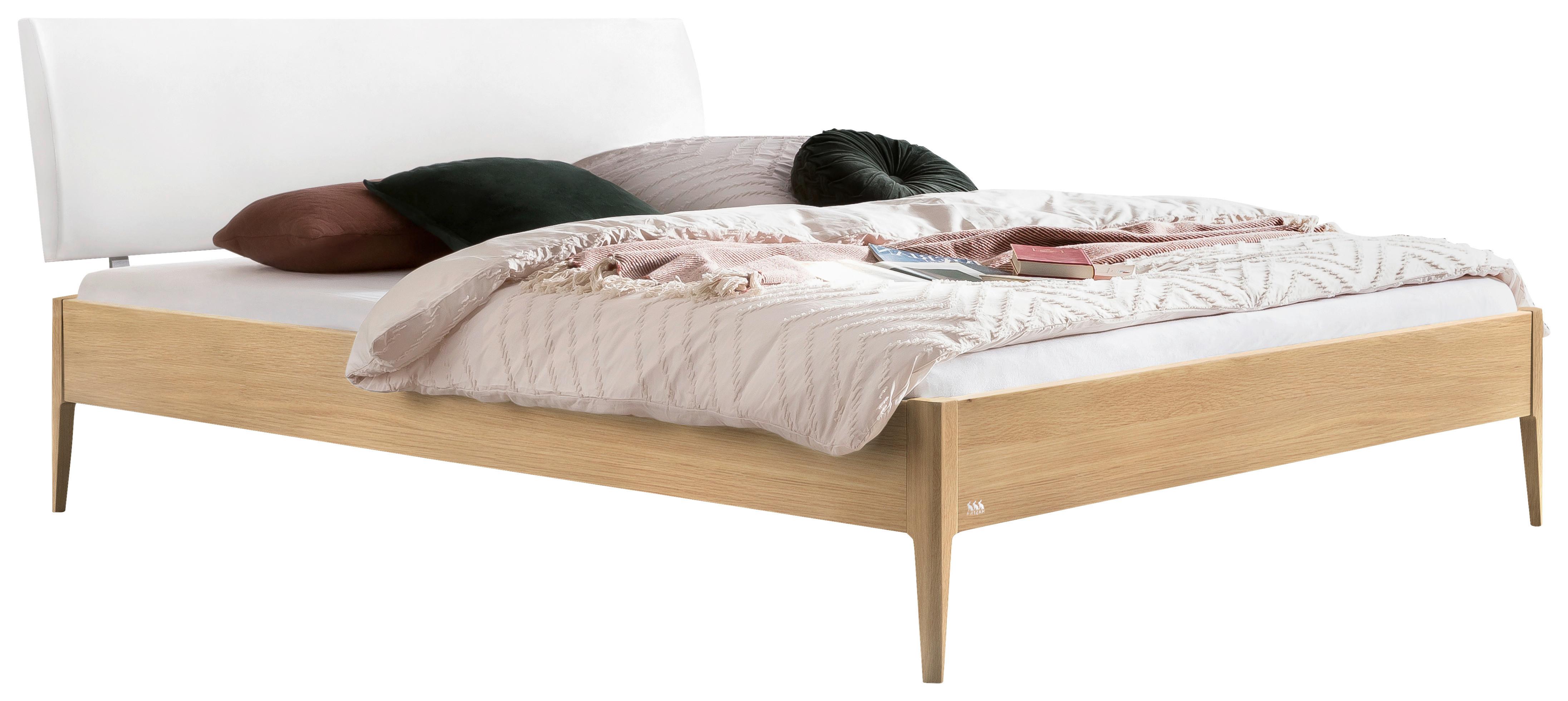 Bett Sestola Eichefarben 140x200 Cm - Eichefarben/Weiß, KONVENTIONELL, Holz/Textil (140/200cm) - Hasena