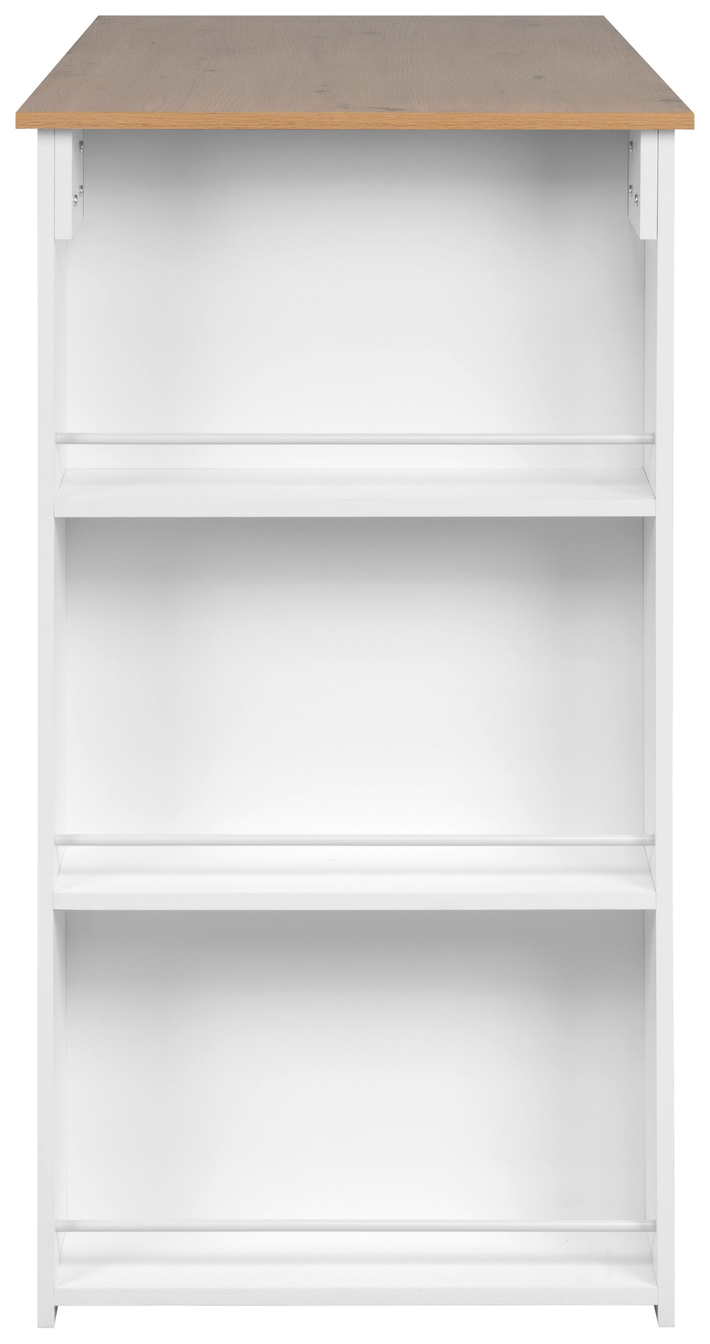 Bartisch Ostersund Artisan/weiß Dekor, B:120cm - Weiß/Eiche Artisan, Basics, Holzwerkstoff (120/107/60cm)