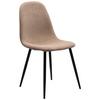 Esszimmerstuhl Anya 70a Braun Gepolstert - Schwarz/Braun, KONVENTIONELL, Textil/Metall (43/83/50cm) - MID.YOU