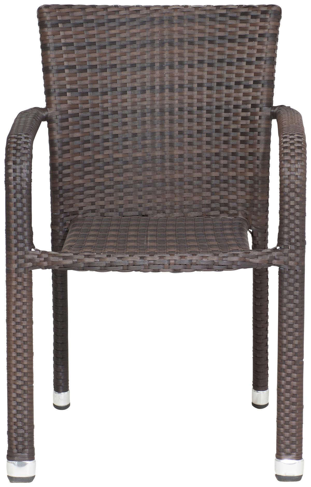 Stapelsessel 120117 - Braun, MODERN, Kunststoff/Metall (56/83/60cm) - Siena Garden