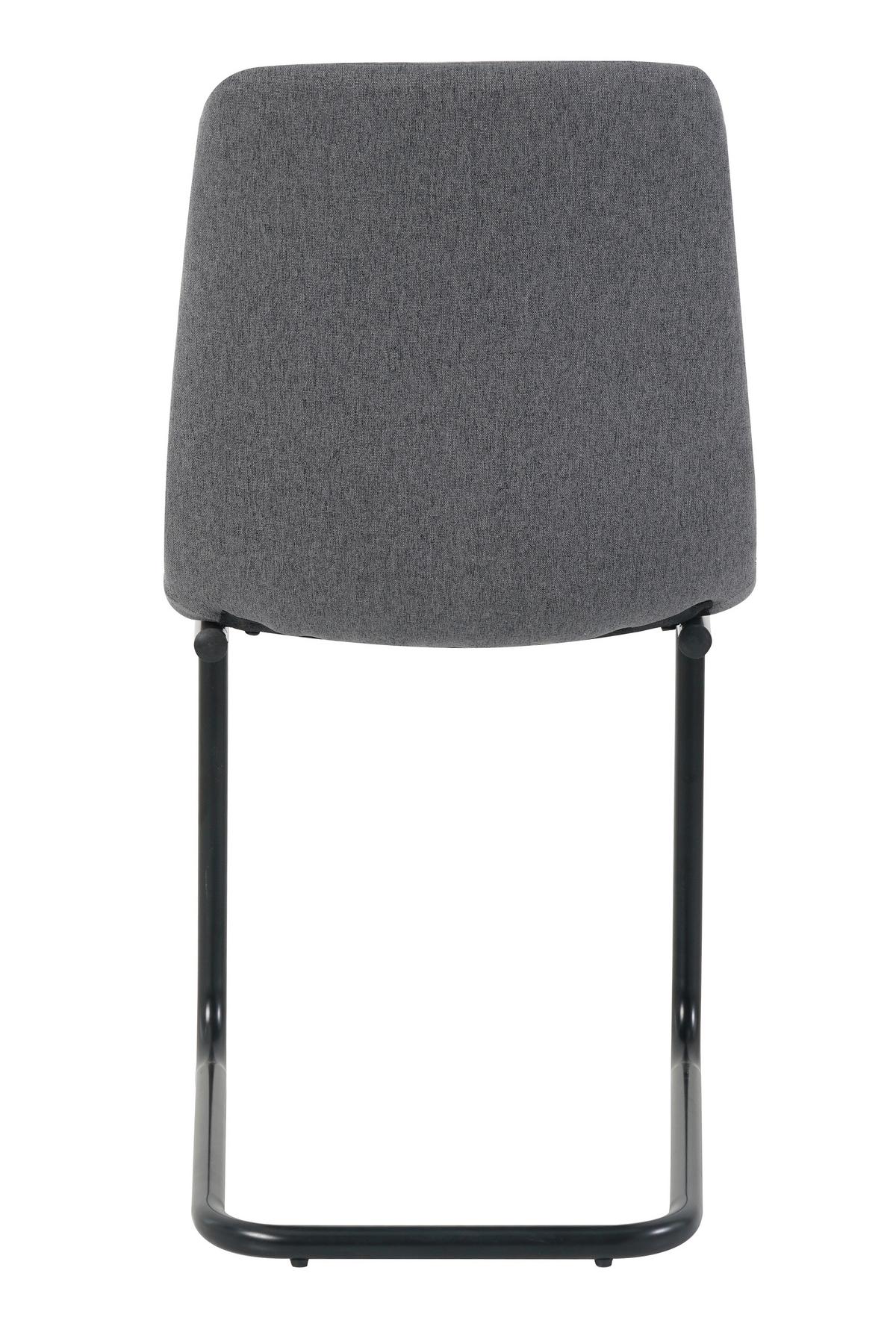 STUHL-SET Anthrazit, B: 43cm - Anthrazit/Schwarz, Design, Textil/Metall (43/87/53cm) - Livetastic