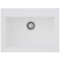 Spüle Respekta Ohio Kunststein Bxt: 66x50 cm - Weiß, Trend, Glas/Kunststoff (66/21/50cm) - Respekta