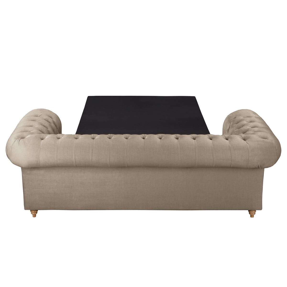 Schlafsofa Laura Taupe, B: 218cm - Taupe/Braun, Design, Textil (218/74/91cm) - P & B