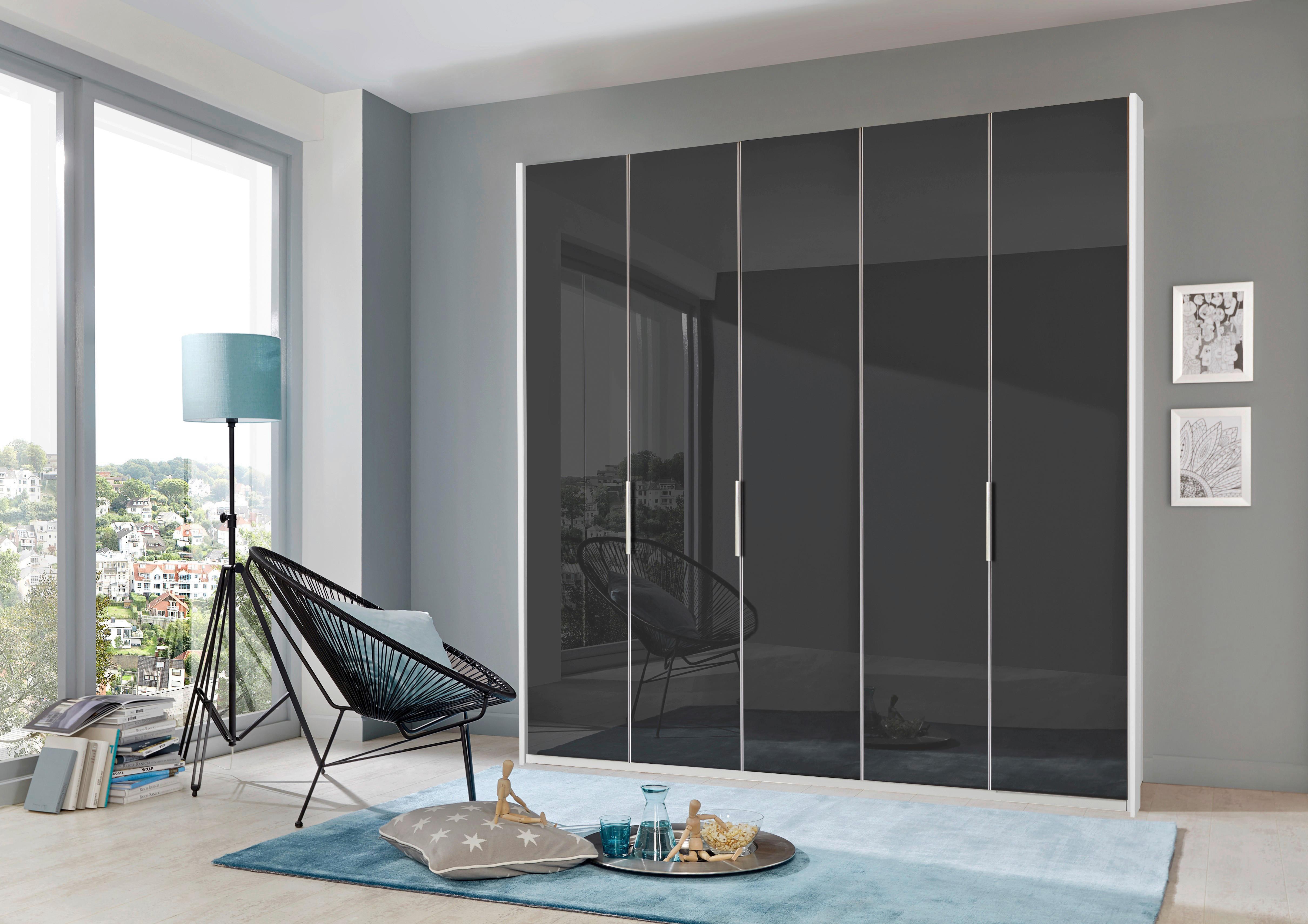 Drehtürenschrank 250cm Level, Grau/weiß - Weiß/Grau, MODERN, Glas/Holzwerkstoff (250/236/58cm) - MID.YOU