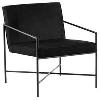 Sessel Rakel - Schwarz, Design, Textil/Metall (66/78/65cm) - Livetastic