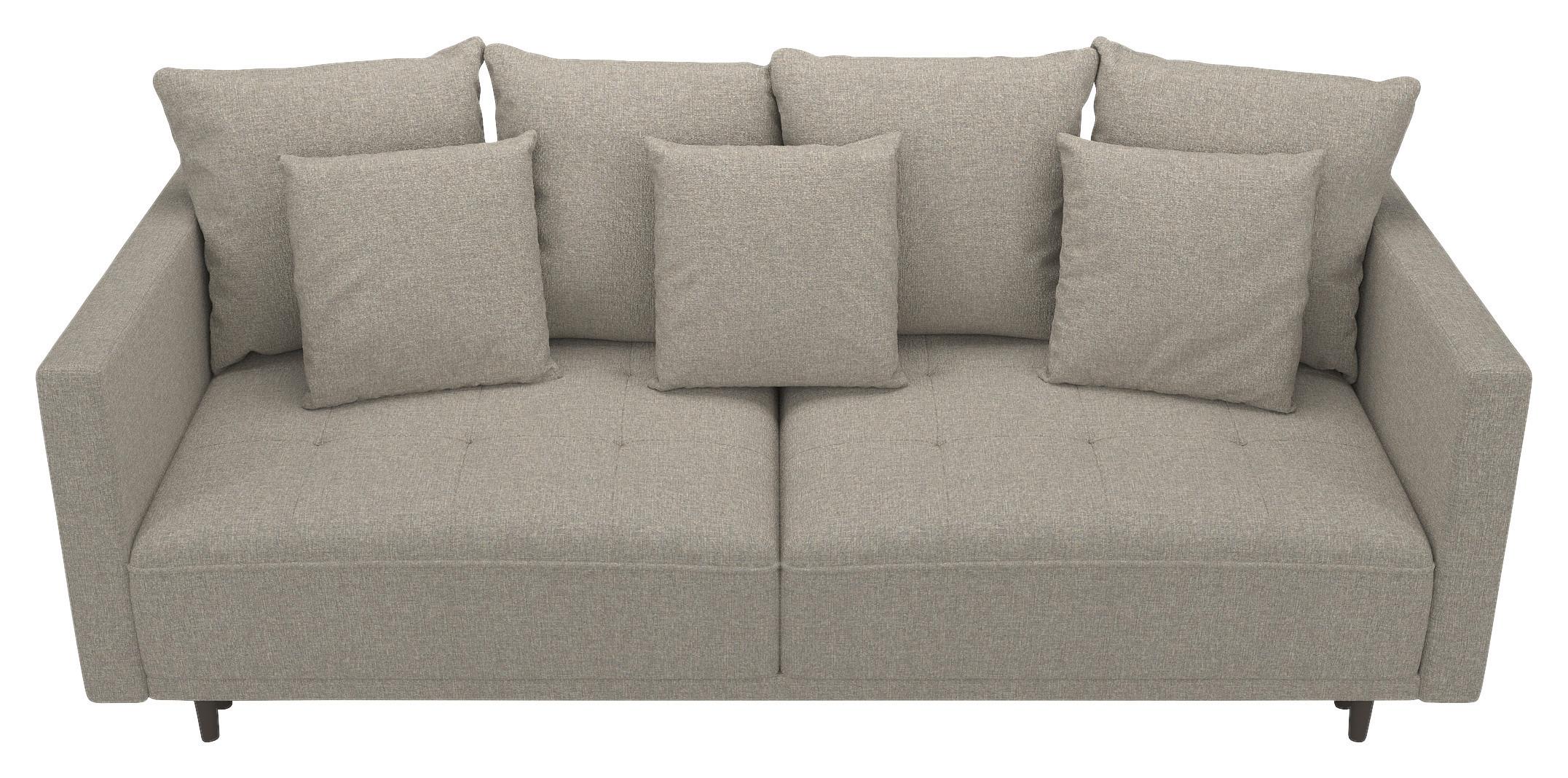 3-Sitzer-Sofa mit Schlaffunktion Sofia B: 223 cm - Beige, Design, Textil (223/96/95cm) - MID.YOU