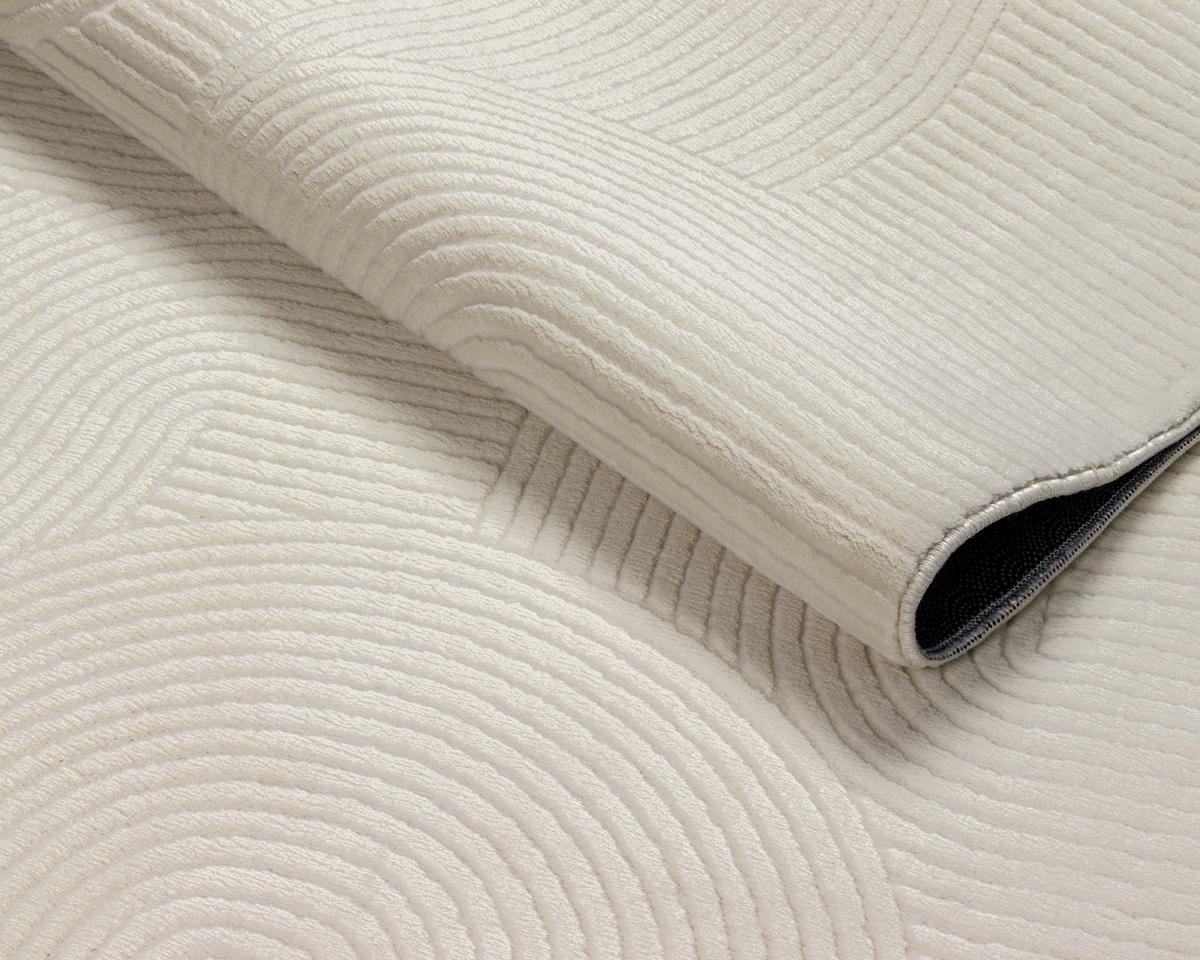 Webteppich Stilo - Creme, KONVENTIONELL, Textil (120/160cm)