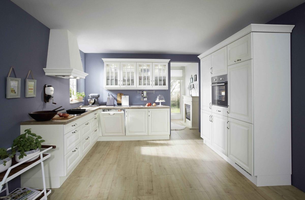 Einbauküche Chicago Frei Planbar Landhausstil - Weiß, MODERN, Holzwerkstoff - Vertico