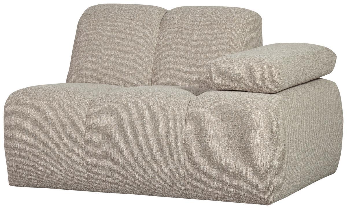 Sofaelement Mojo Beige B: 124cm - Beige/Schwarz, Design, Textil (124/74/97cm) - Livetastic