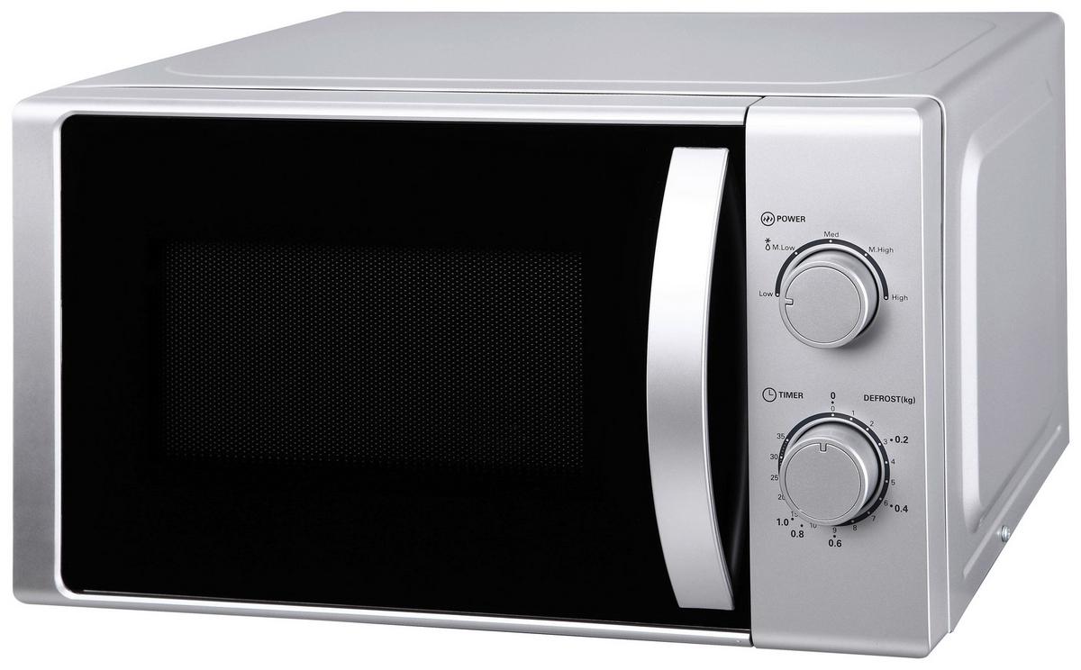 Mikrowelle Nabo Mwu Silber- Farben 700 W, Auftaufunktion - Silberfarben, KONVENTIONELL (44/26/35cm) - Nabo