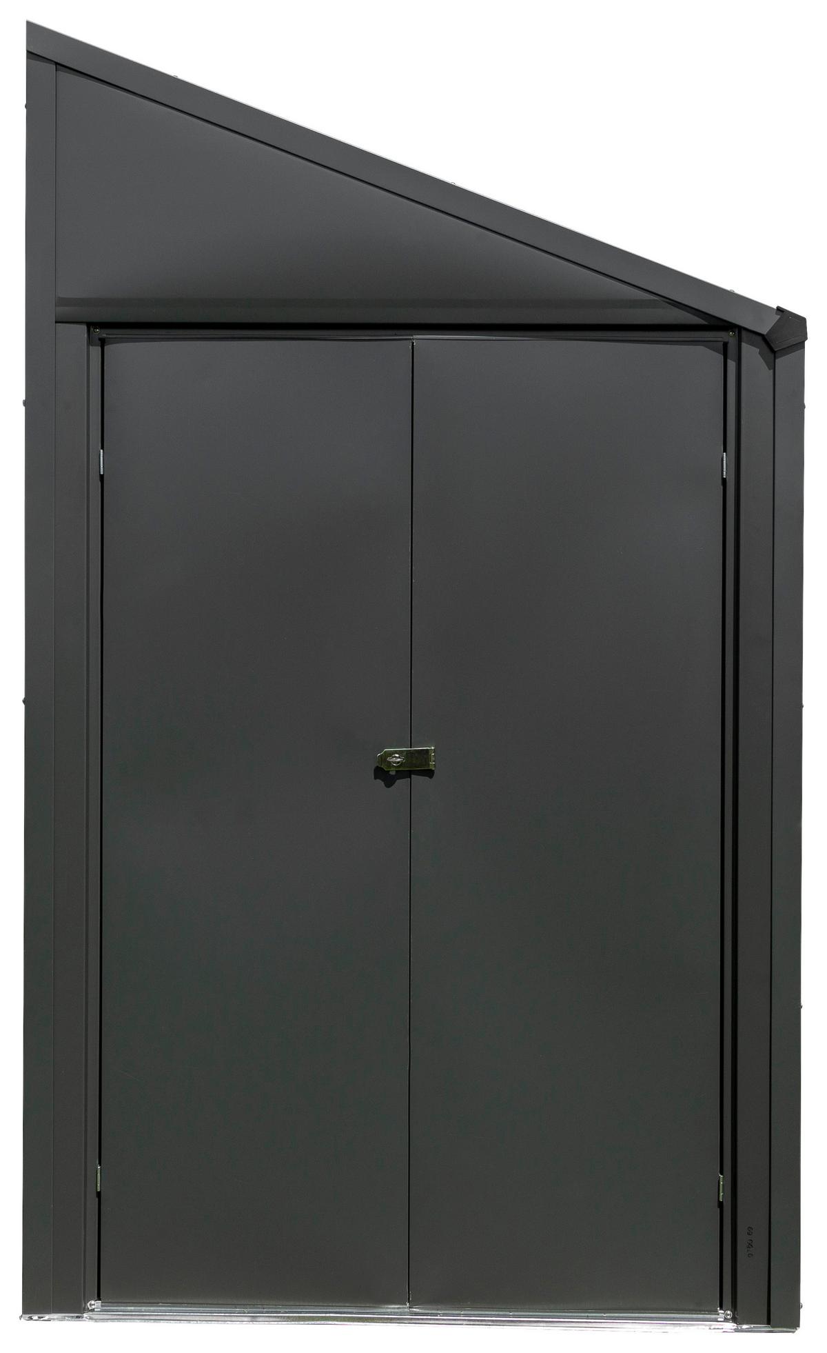 Gerätehaus Mit Pultdach 295x208x124 Cm - Grau, Basics (295/208/124cm)