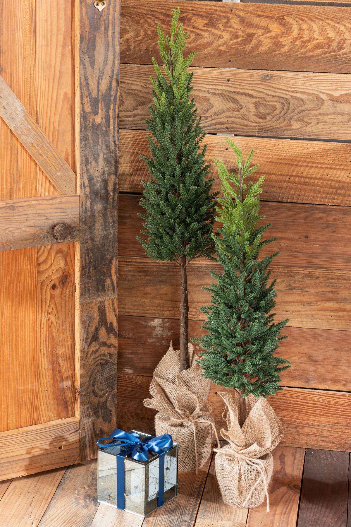 Karácsonyfa Marvin Magasság Kb. 103cm - fekete/zöld, Konventionell, műanyag (13/103cm) - Luca Bessoni