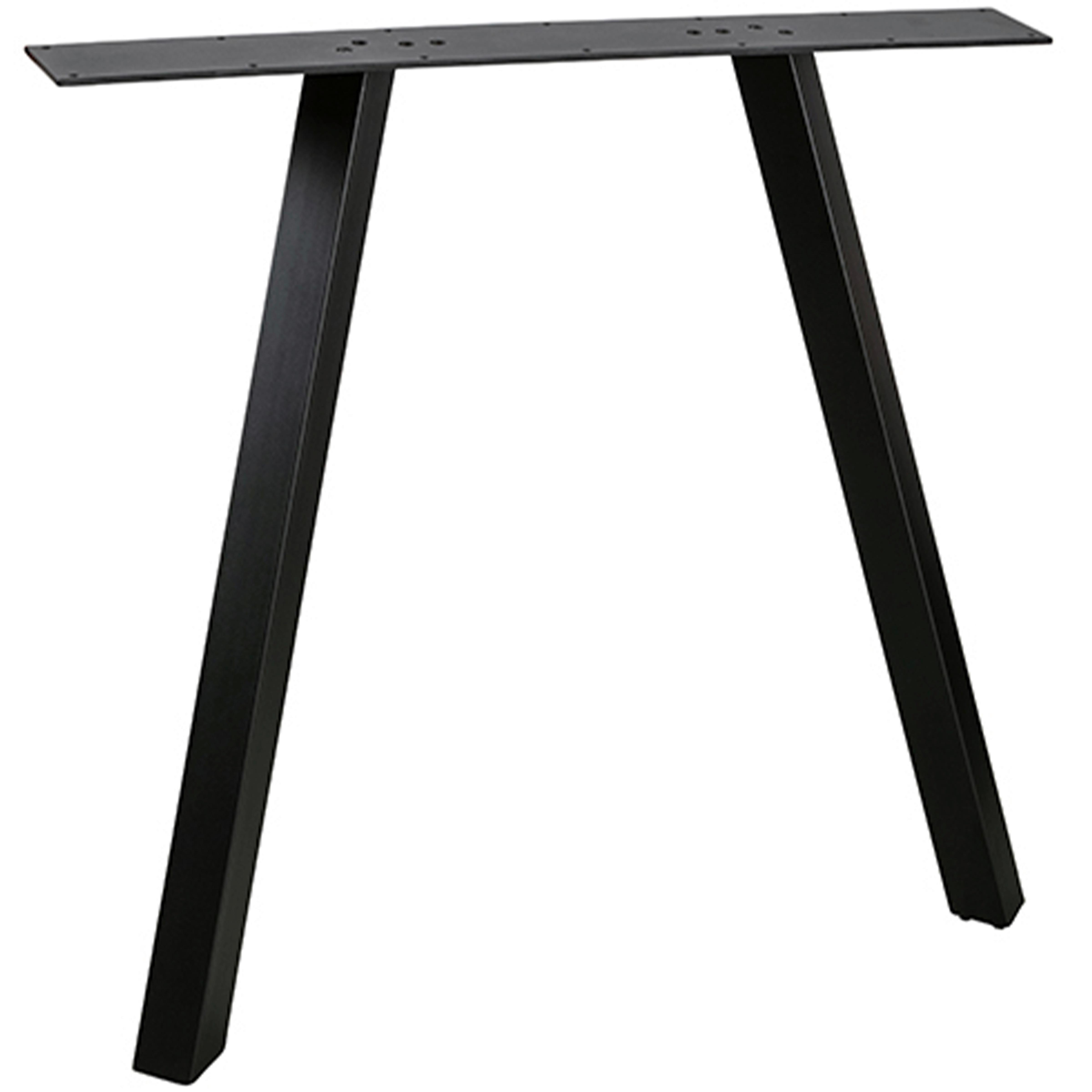 TISCHGESTELL Tablo Schwarz B: 79cm - Schwarz, MODERN, Metall (79/72/10cm) - Livetastic